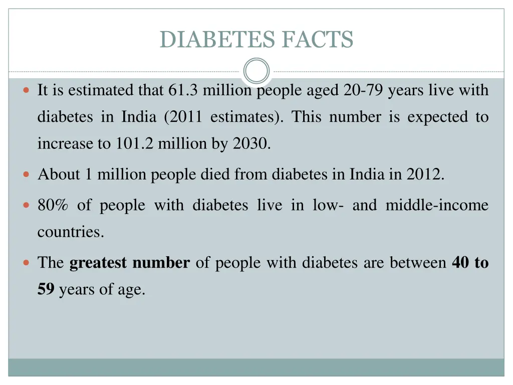 diabetes facts