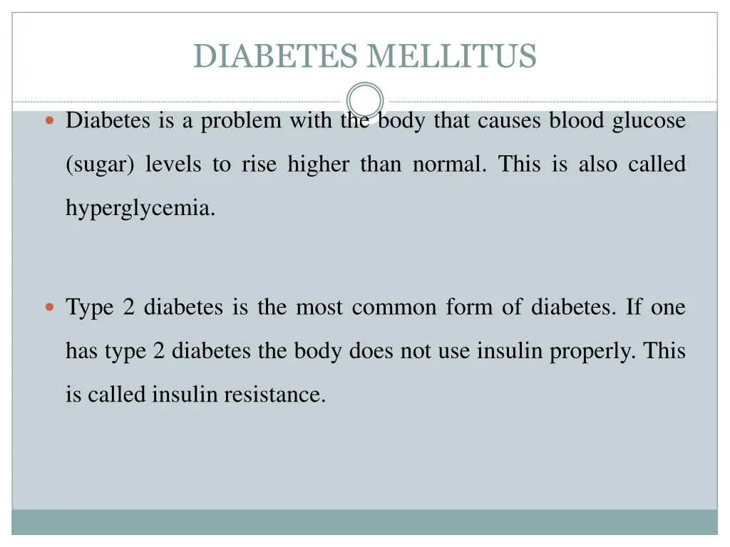 diabetes mellitus