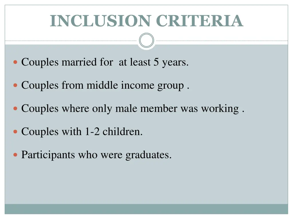 inclusion criteria