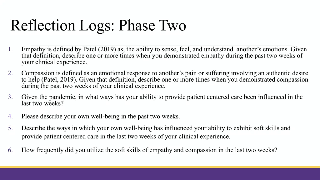 reflection logs phase two