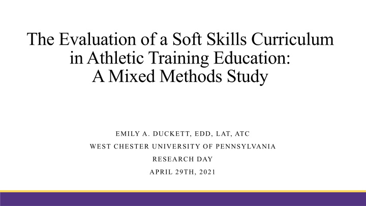 the evaluation of a soft skills curriculum