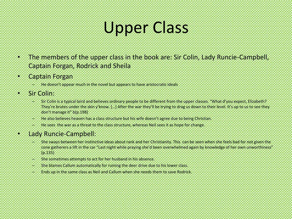 upper class