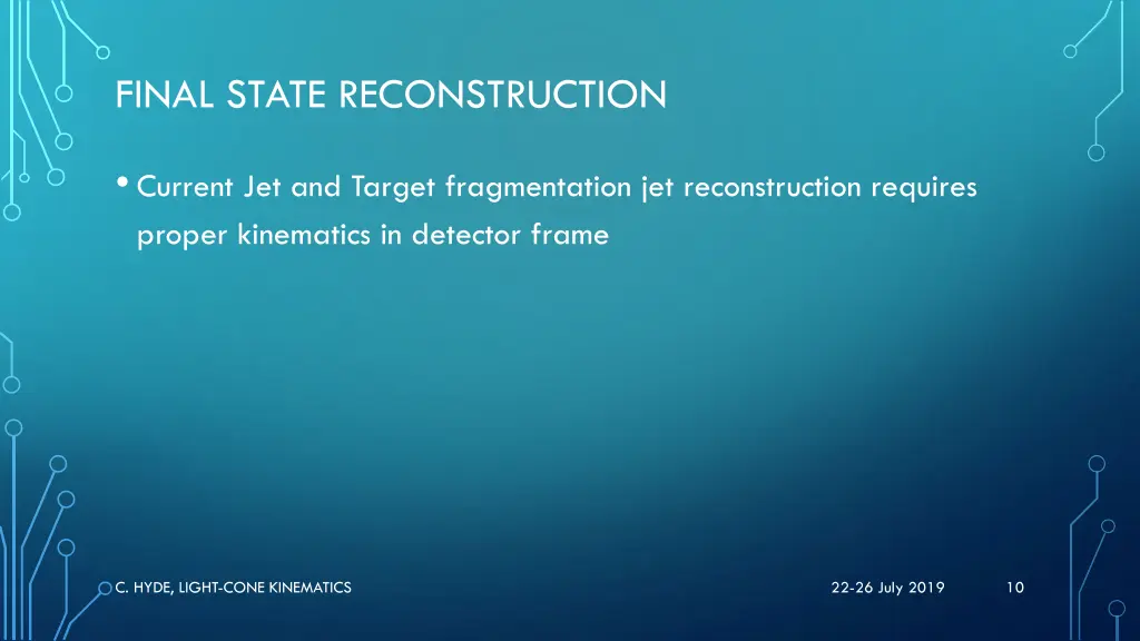 final state reconstruction