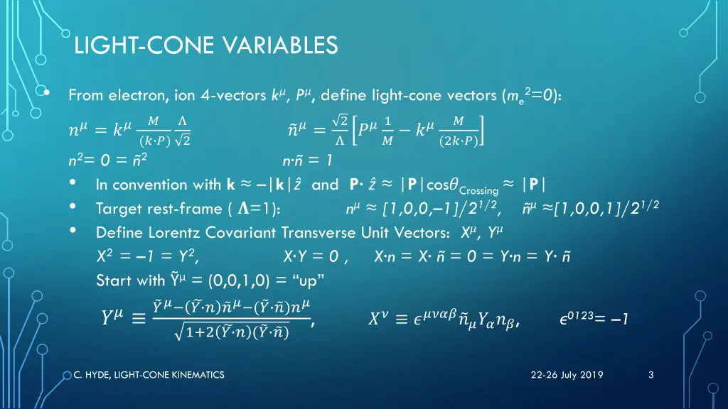 light cone variables