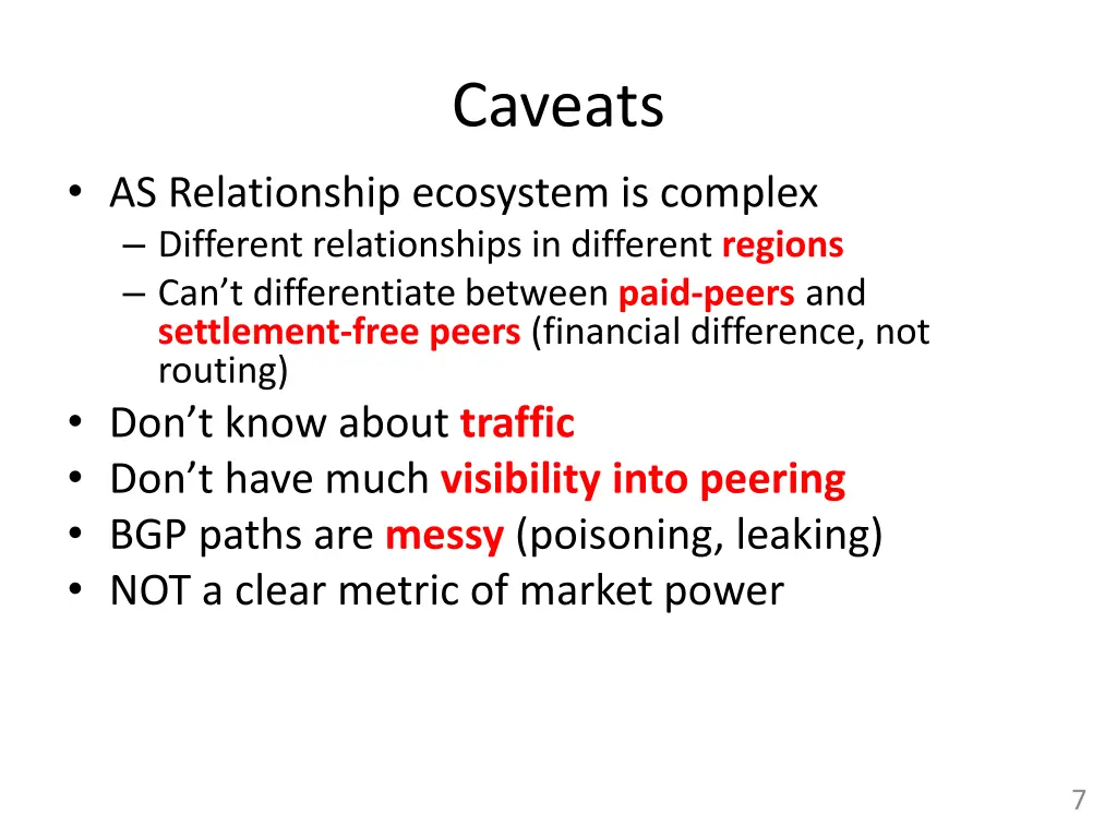 caveats