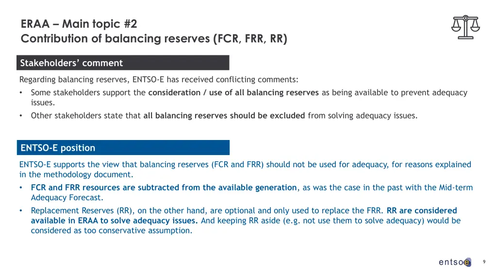 eraa main topic 2 contribution of balancing