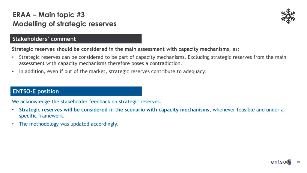 eraa main topic 3 modelling of strategic reserves