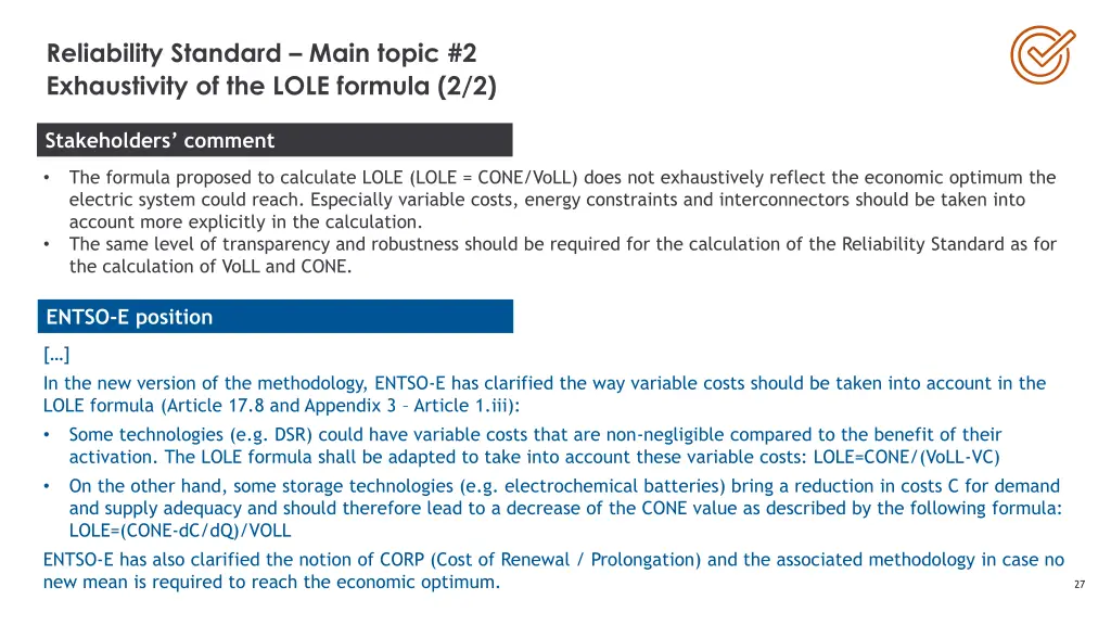 reliability standard main topic 2 exhaustivity 1