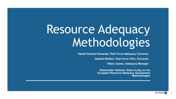 resource adequacy methodologies