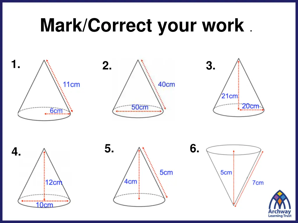 mark correct your work