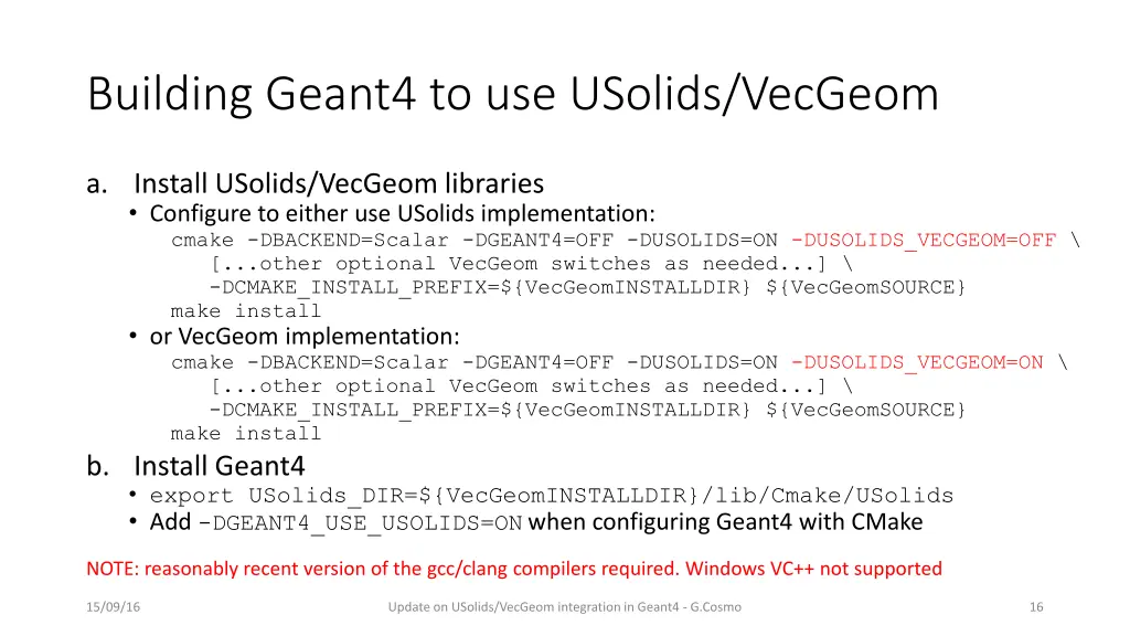 building geant4 to use usolids vecgeom