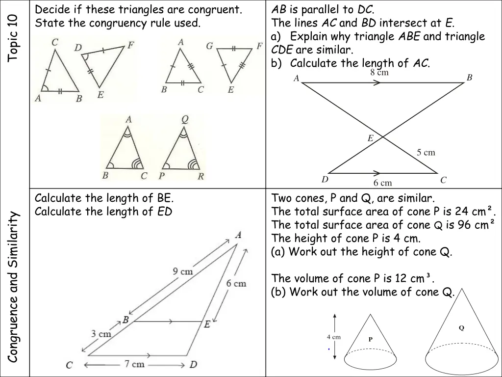 decide if these triangles are congruent state