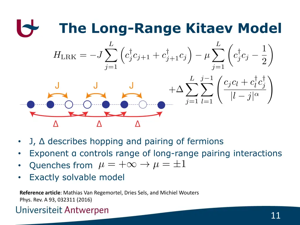 the long range kitaev model