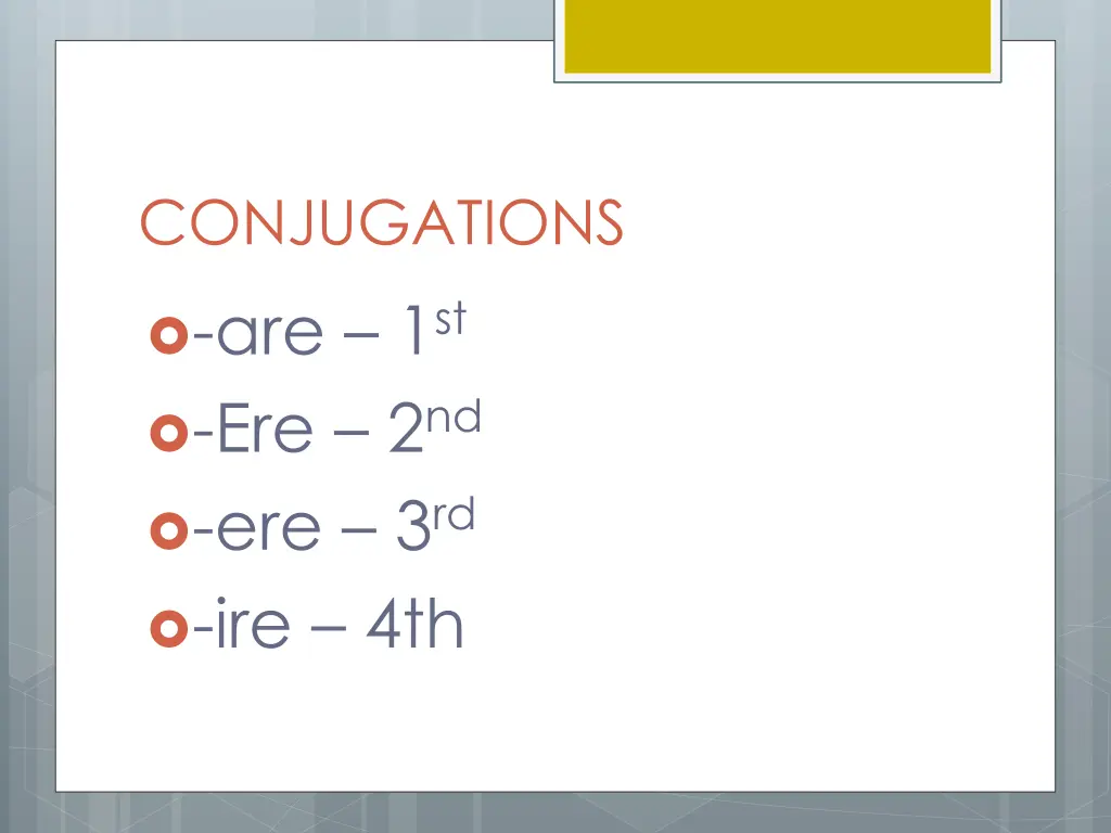 conjugations