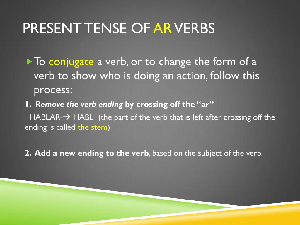 present tense of arverbs 2