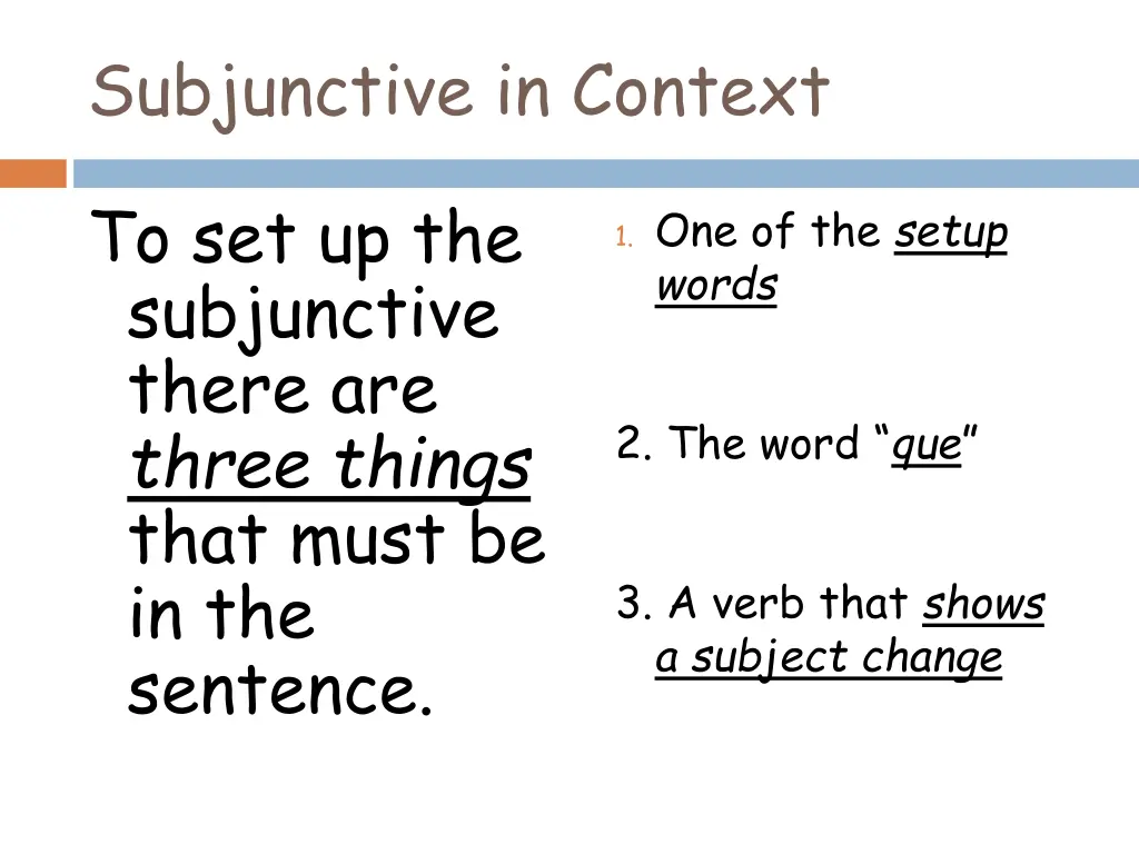 subjunctive in context