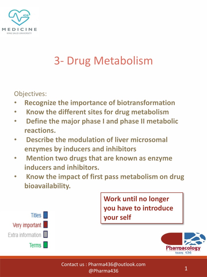 3 drug metabolism