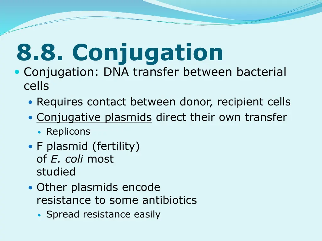 8 8 conjugation conjugation dna transfer between