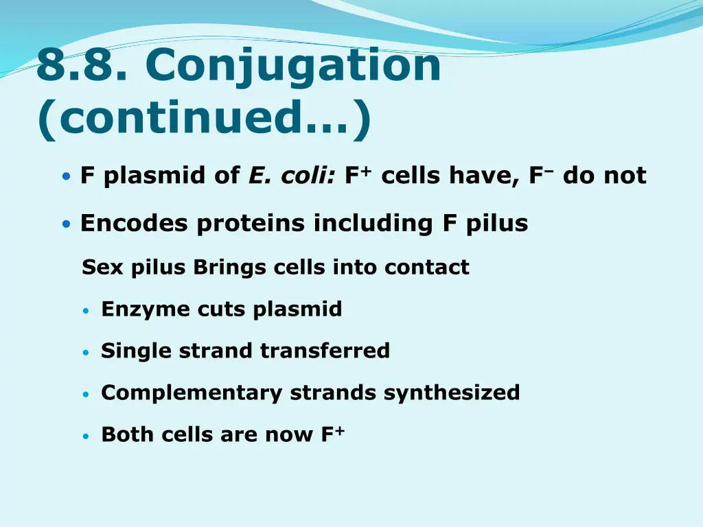 8 8 conjugation continued