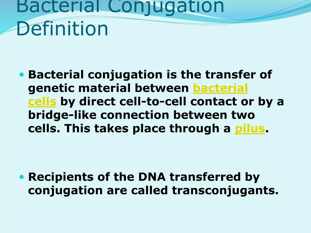 bacterial conjugation definition