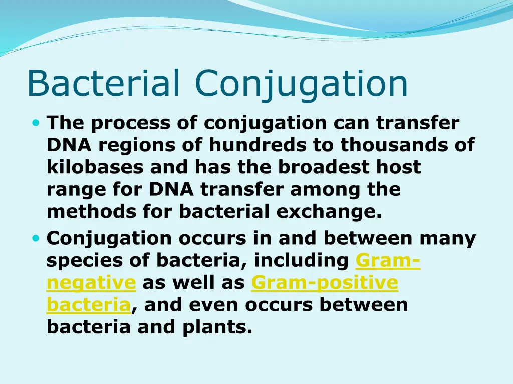 bacterial conjugation the process of conjugation