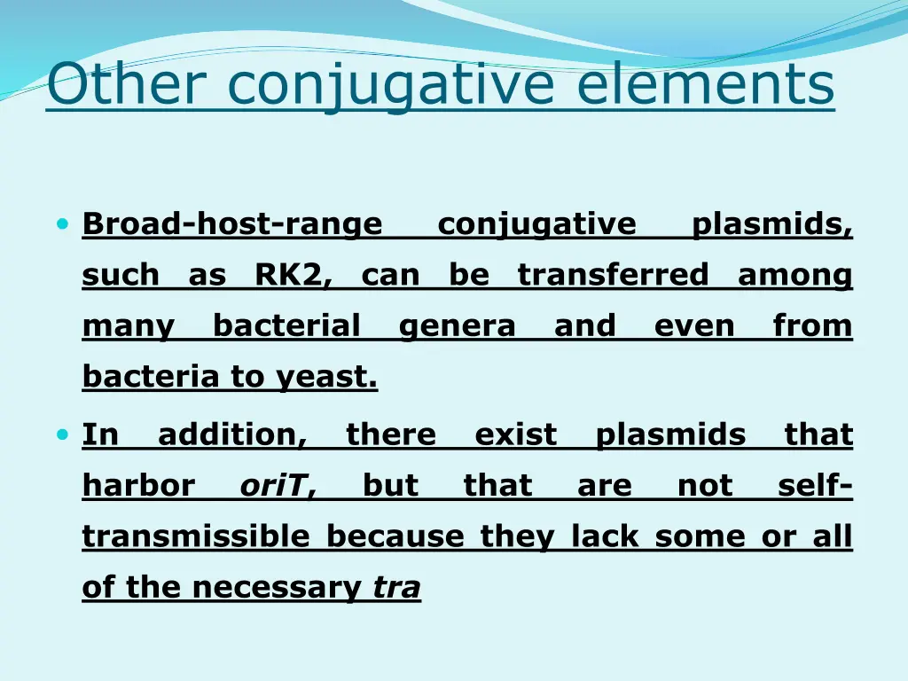 other conjugative elements