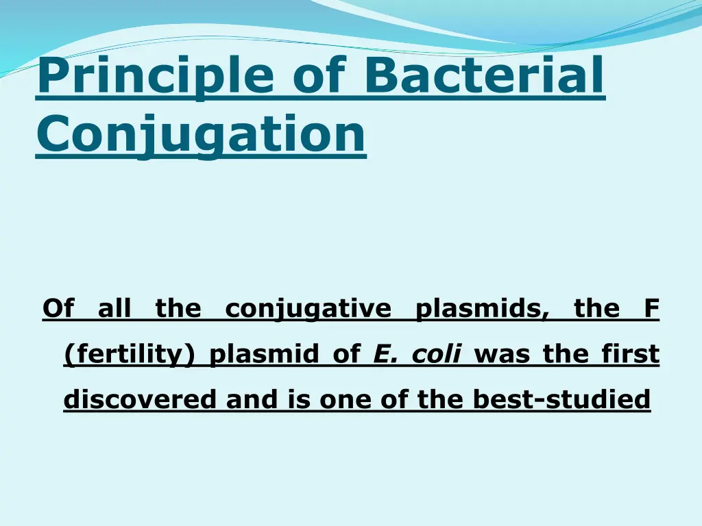 principle of bacterial conjugation 1