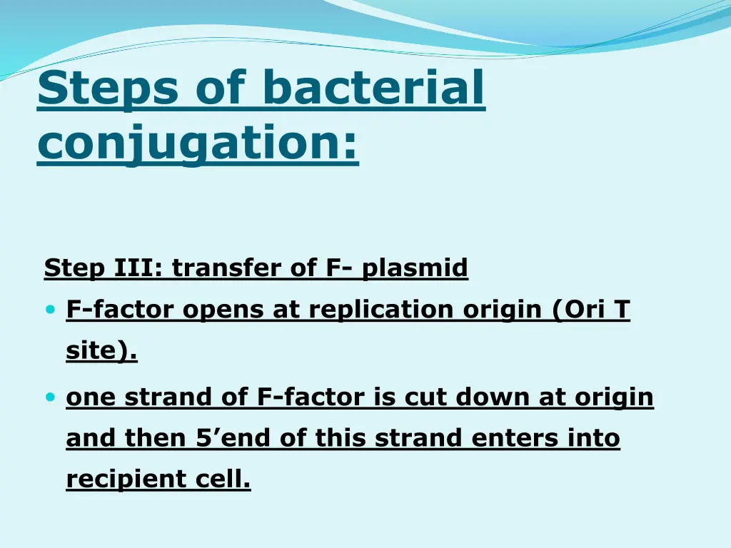 steps of bacterial conjugation 1