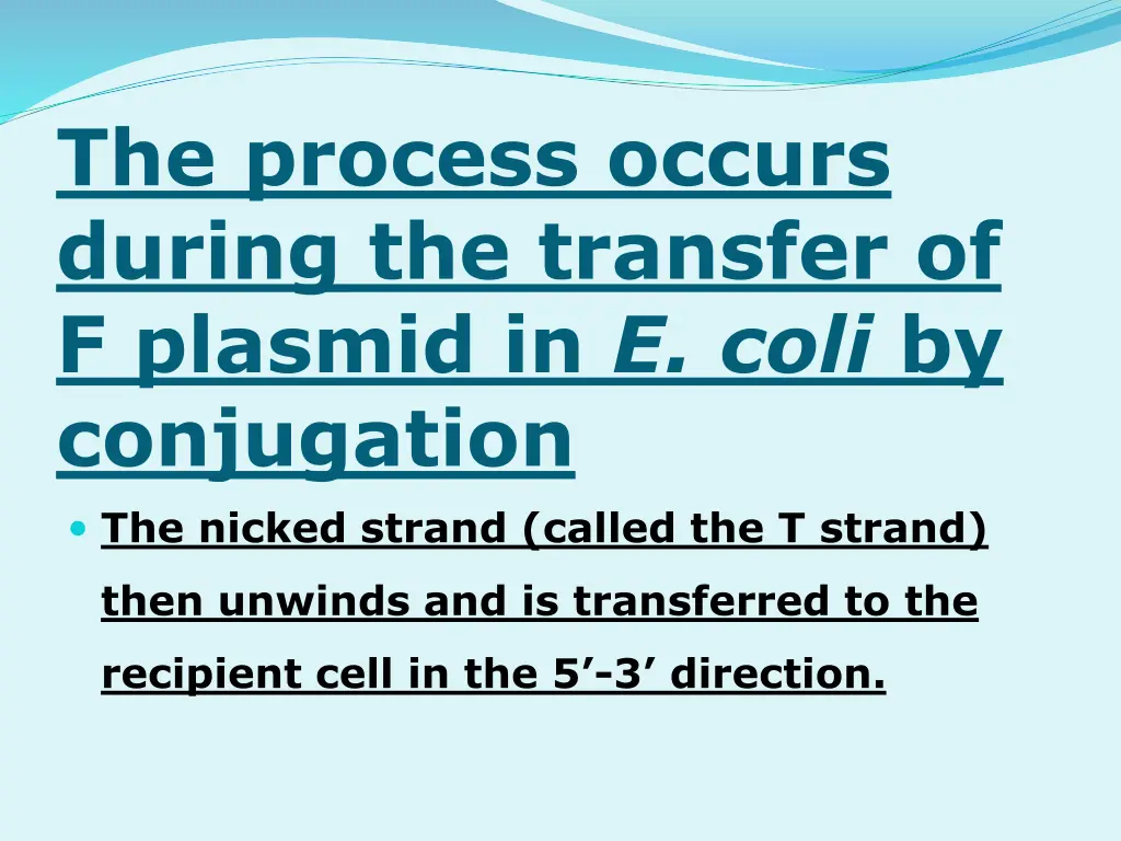 the process occurs during the transfer 1