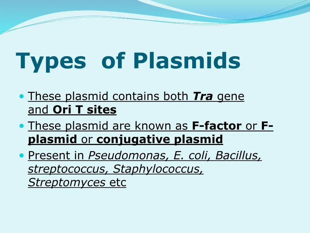 types of plasmids