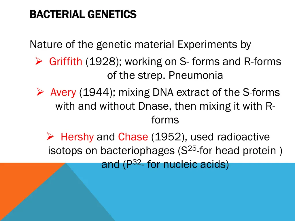 bacterial genetics bacterial genetics