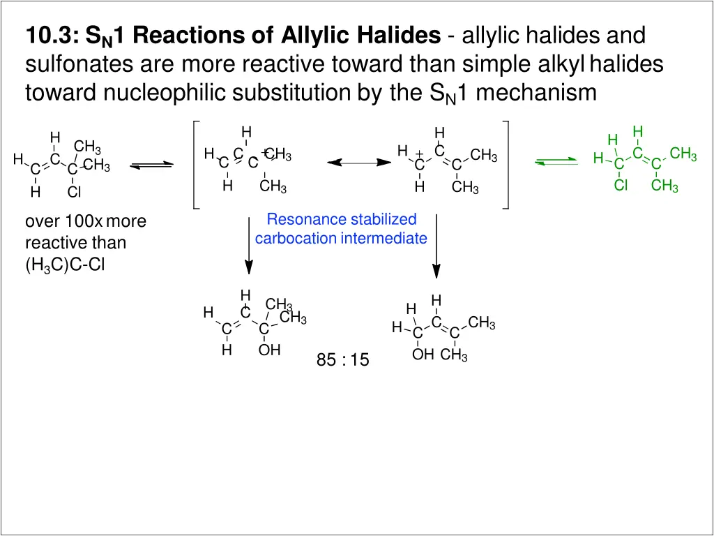 10 3 s n 1 reactions of allylic halides allylic