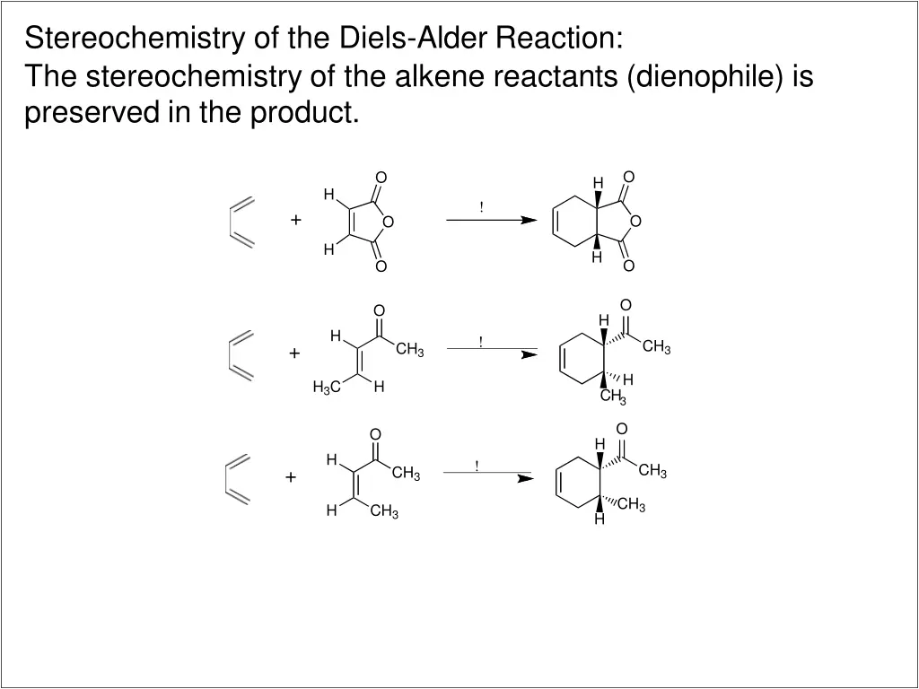 stereochemistry of the diels alder reaction