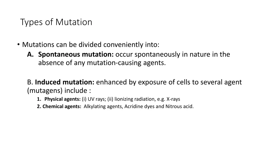 types of mutation