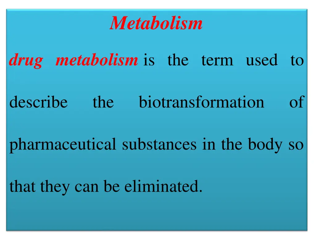 metabolism