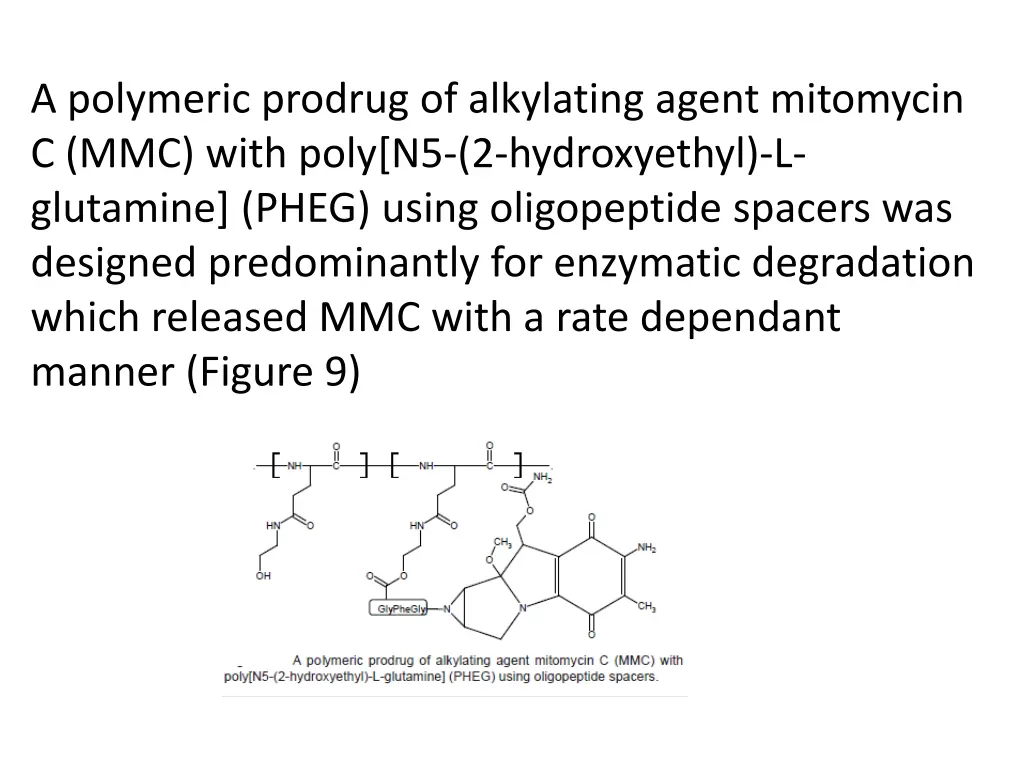 a polymeric prodrug of alkylating agent mitomycin