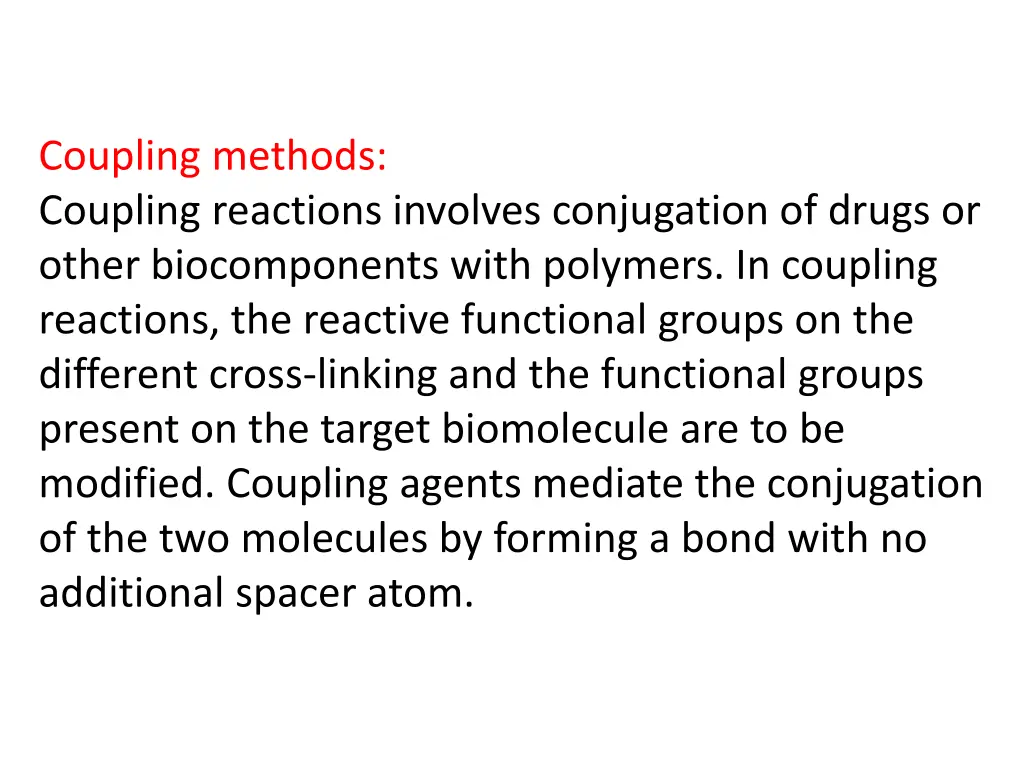 coupling methods coupling reactions involves