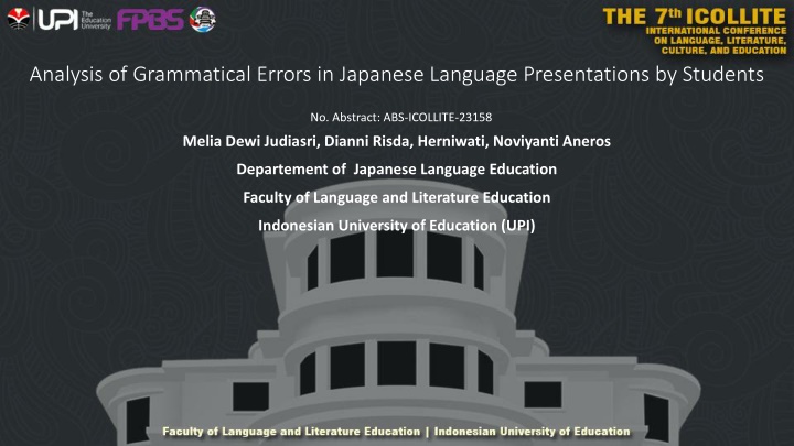 analysis of grammatical errors in japanese