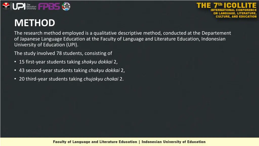 method the research method employed