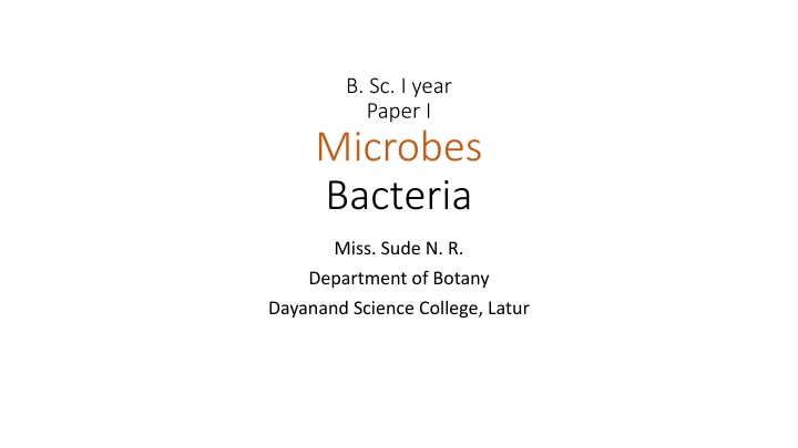 b sc i year paper i microbes bacteria