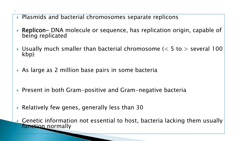 plasmids and bacterial chromosomes separate