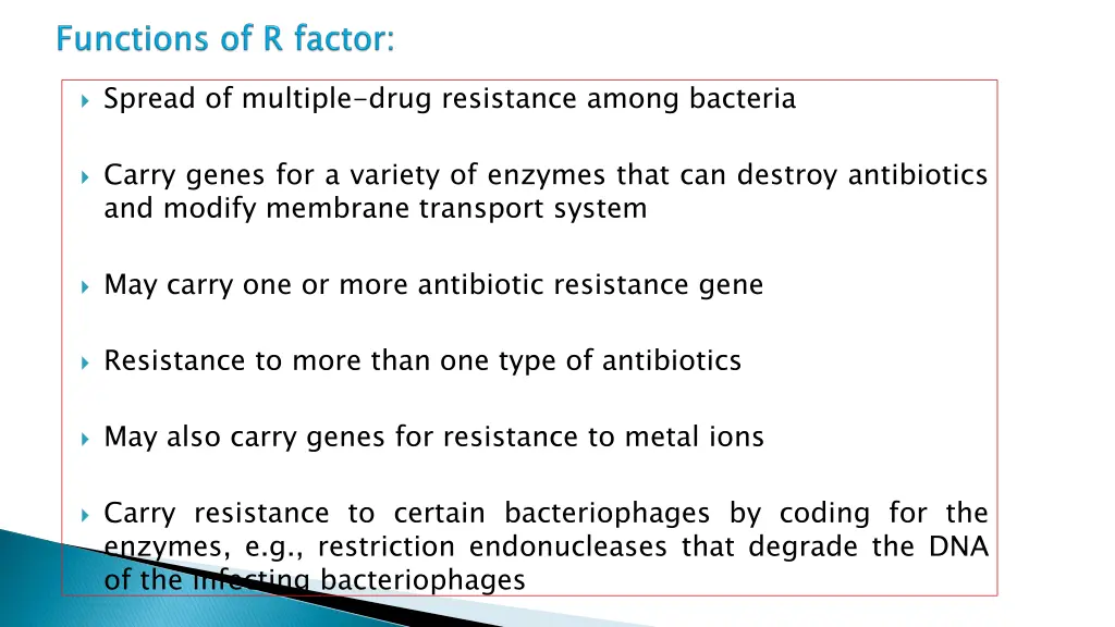 spread of multiple drug resistance among bacteria