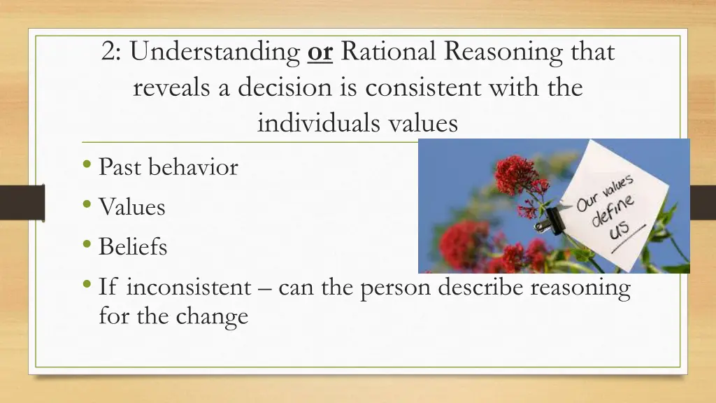 2 understanding or rational reasoning that