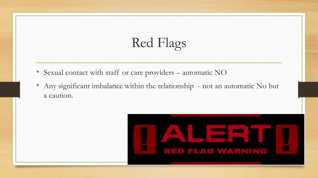 red flags