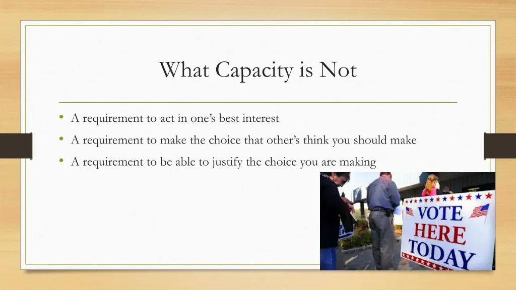 what capacity is not