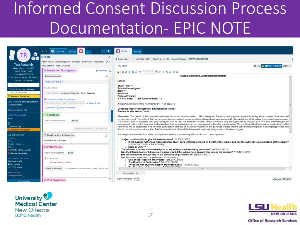 informed consent discussion process documentation 1