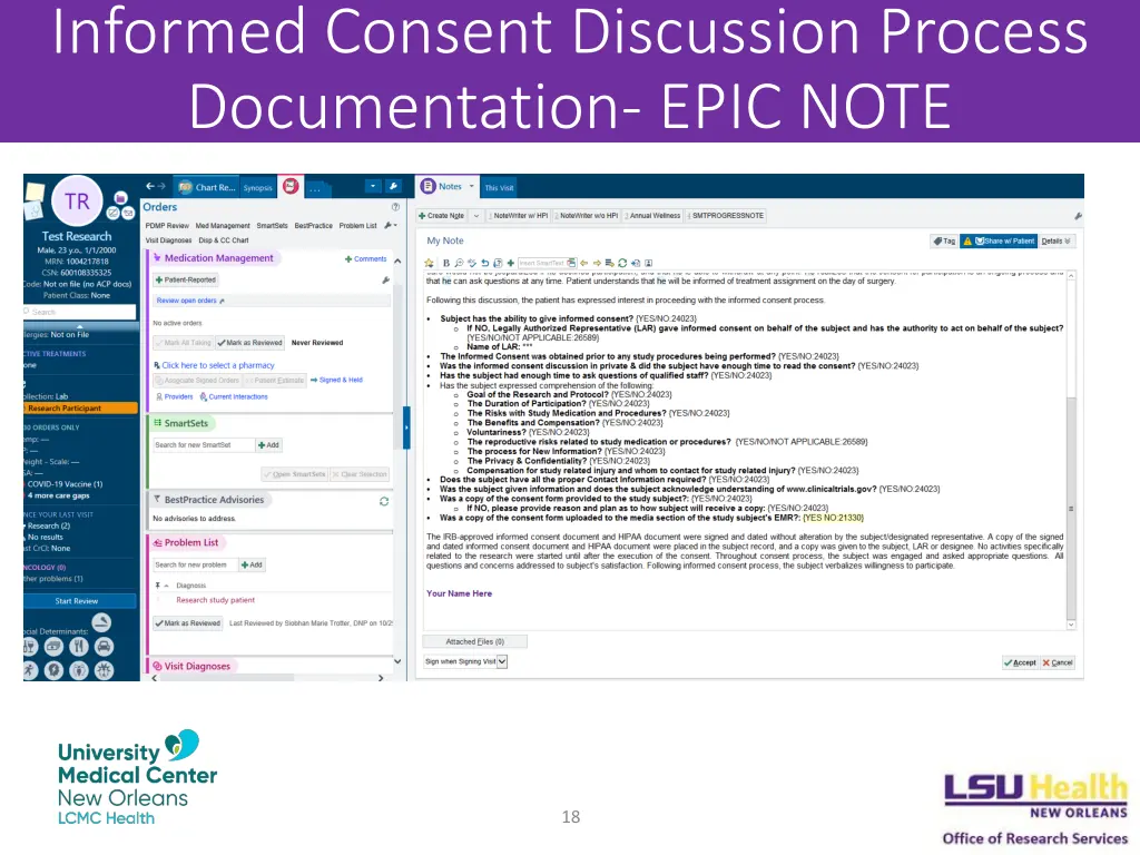 informed consent discussion process documentation 2