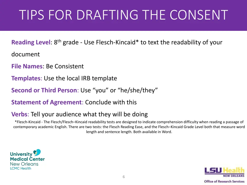 tips for drafting the consent