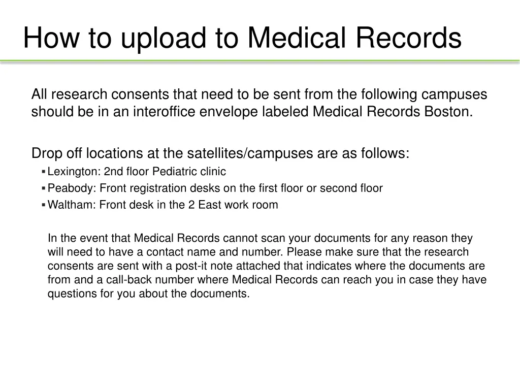 how to upload to medical records