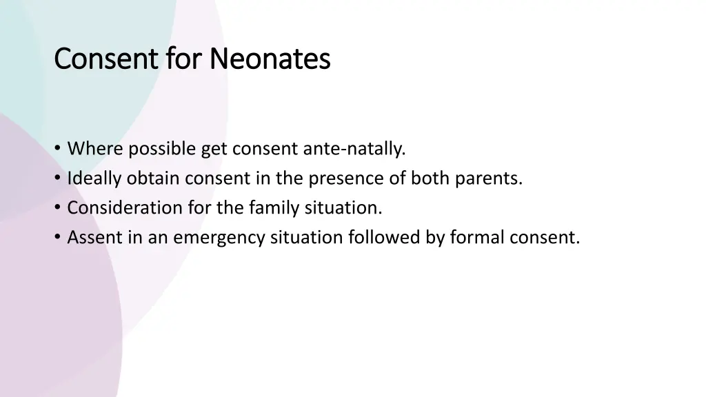 consent for neonates consent for neonates